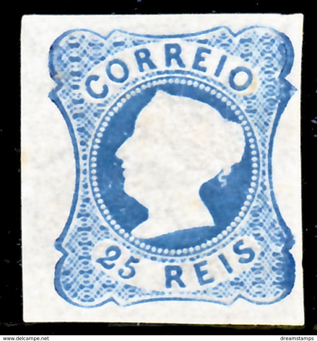 !										■■■■■ds■■ Portugal 1863 Reprints AF#2 Queen Maria 25 Réis (d12430) - Nuovi