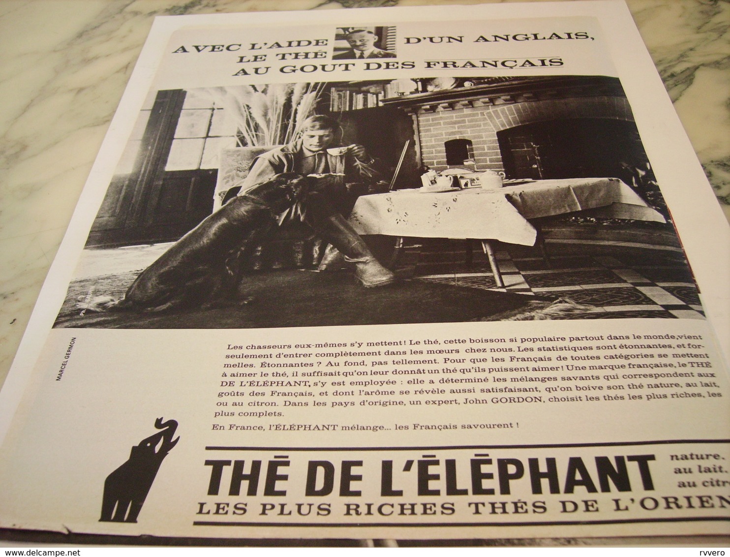 ANCIENNE PUBLICITE L AIDE D UN ANGLAIS THE DE L ELEPHANT  1964 - Affiches