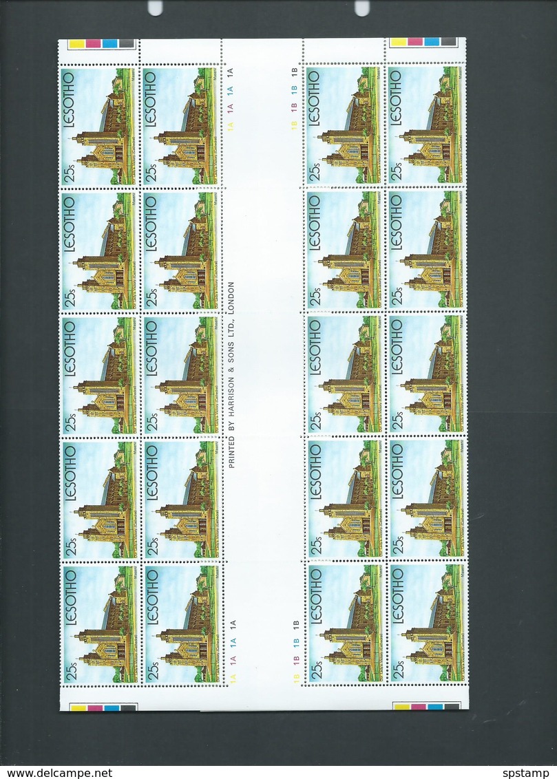 Lesotho 1980 Christmas Churches 50 Sets Of 4 In Complete Sheets Fine MNH - Lesotho (1966-...)