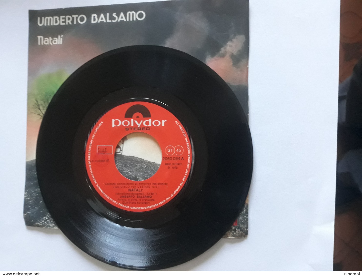 Umberto Balsamo  -  Anno 1975  - Natalì.   Polydor  Nr. 2060 094 - Disco, Pop