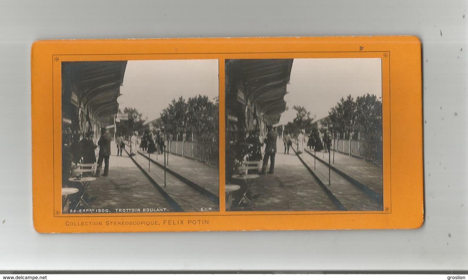 PARIS (75) EXPO 1900 PHOTO STEREOSCOPIQUE  82 TROTTOIR ROULANT (COLLECTION FELIX POTIN) - Stereoscopic
