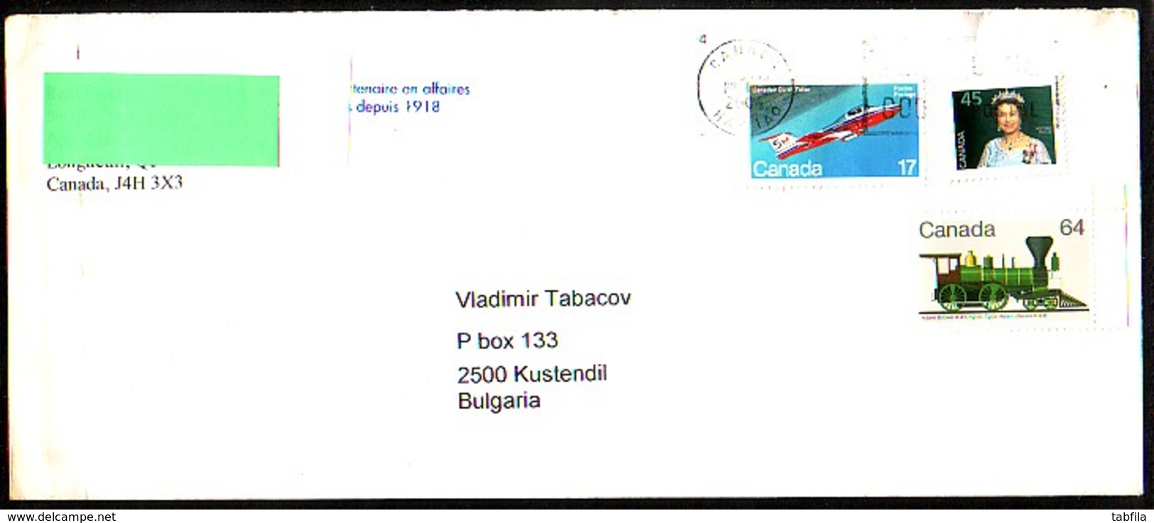 CANADA - 2004 - P.covert - Voyage Canada - Bulgaria - Enveloppes Commémoratives