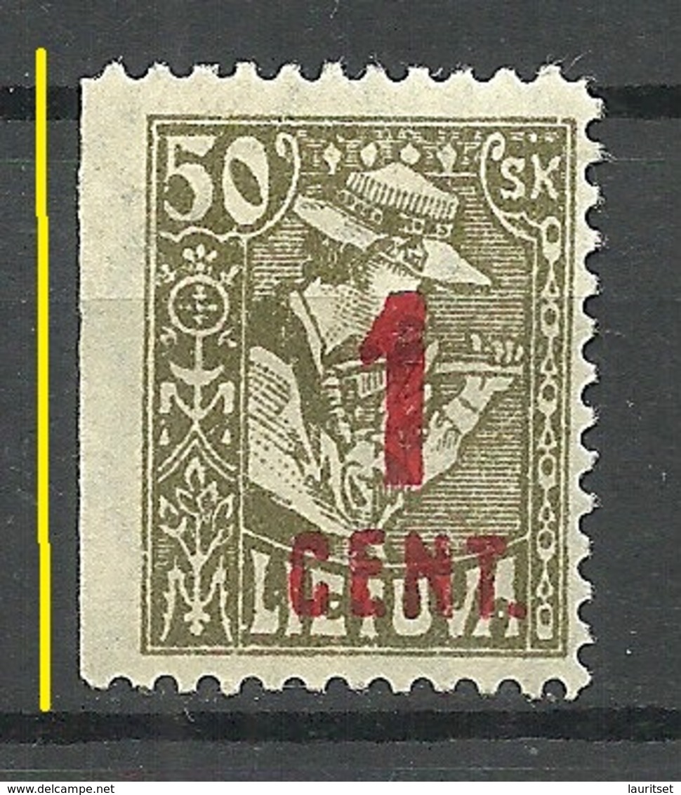 LITAUEN Lithuania 1922 Michel 147 Left Side Imperforated Variety ERROR Abart (*) - Litauen