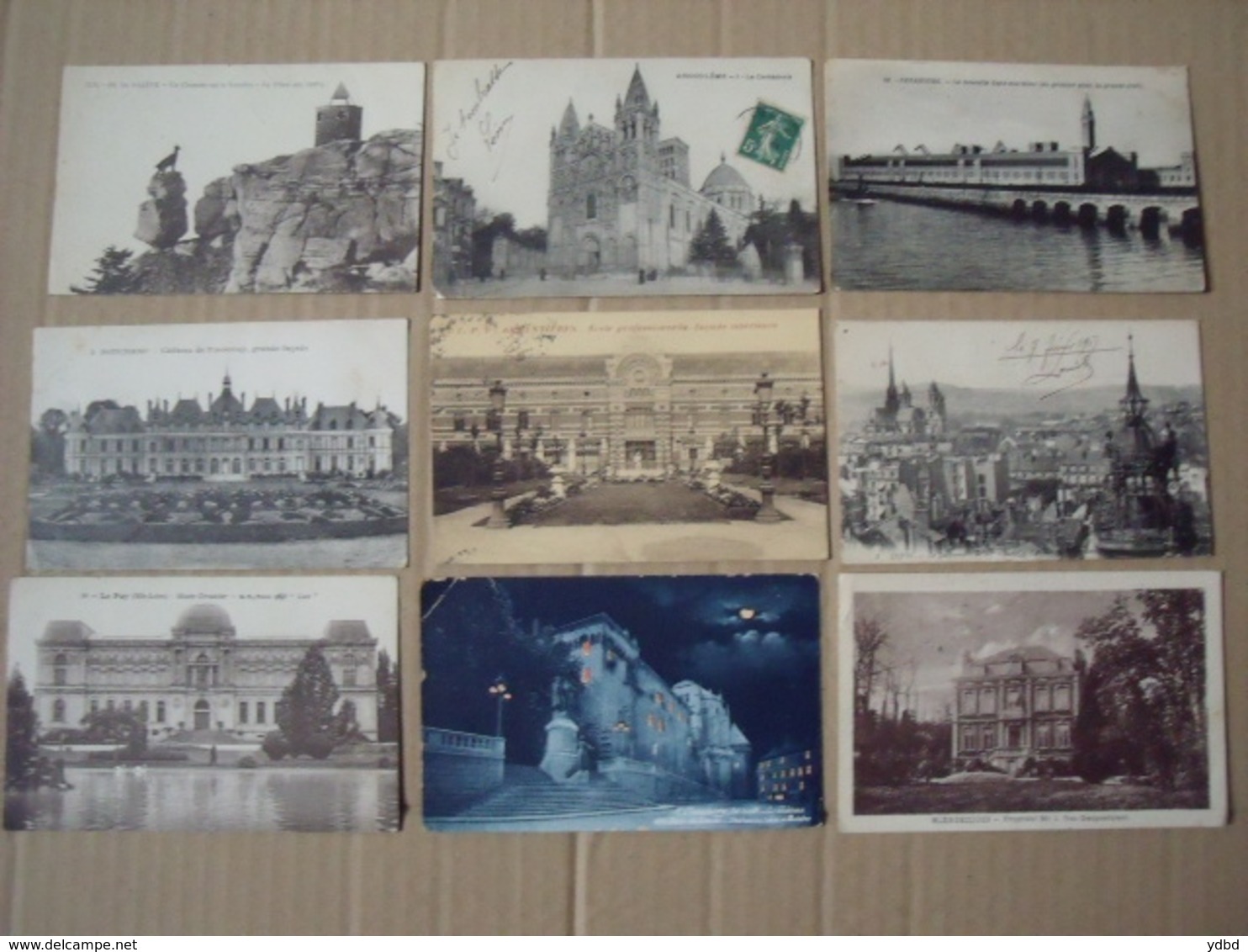 CARTES POSTALES = 9 CARTES FRANCAISES  AYANT VOYAGEES - Autres & Non Classés