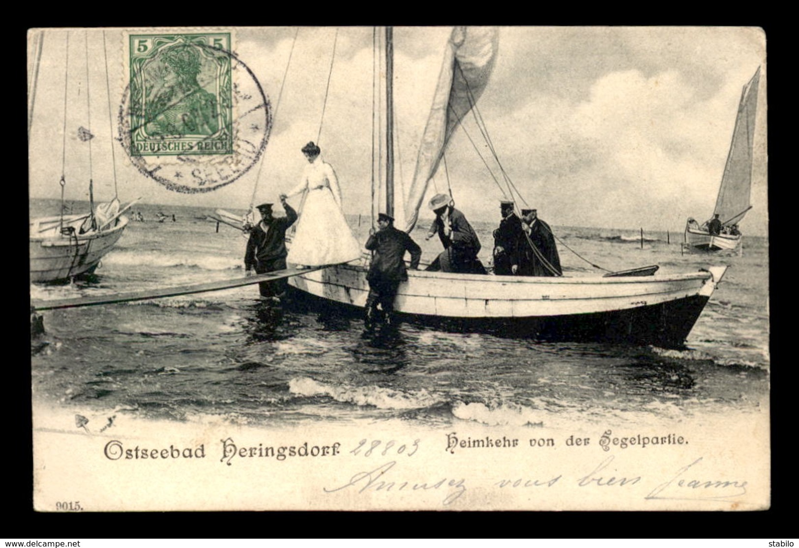 ALLEMAGNE - OSTSEEBAD HERINGSDORF - HEIMKEHR VON DER SEGELPARTIE - Other & Unclassified