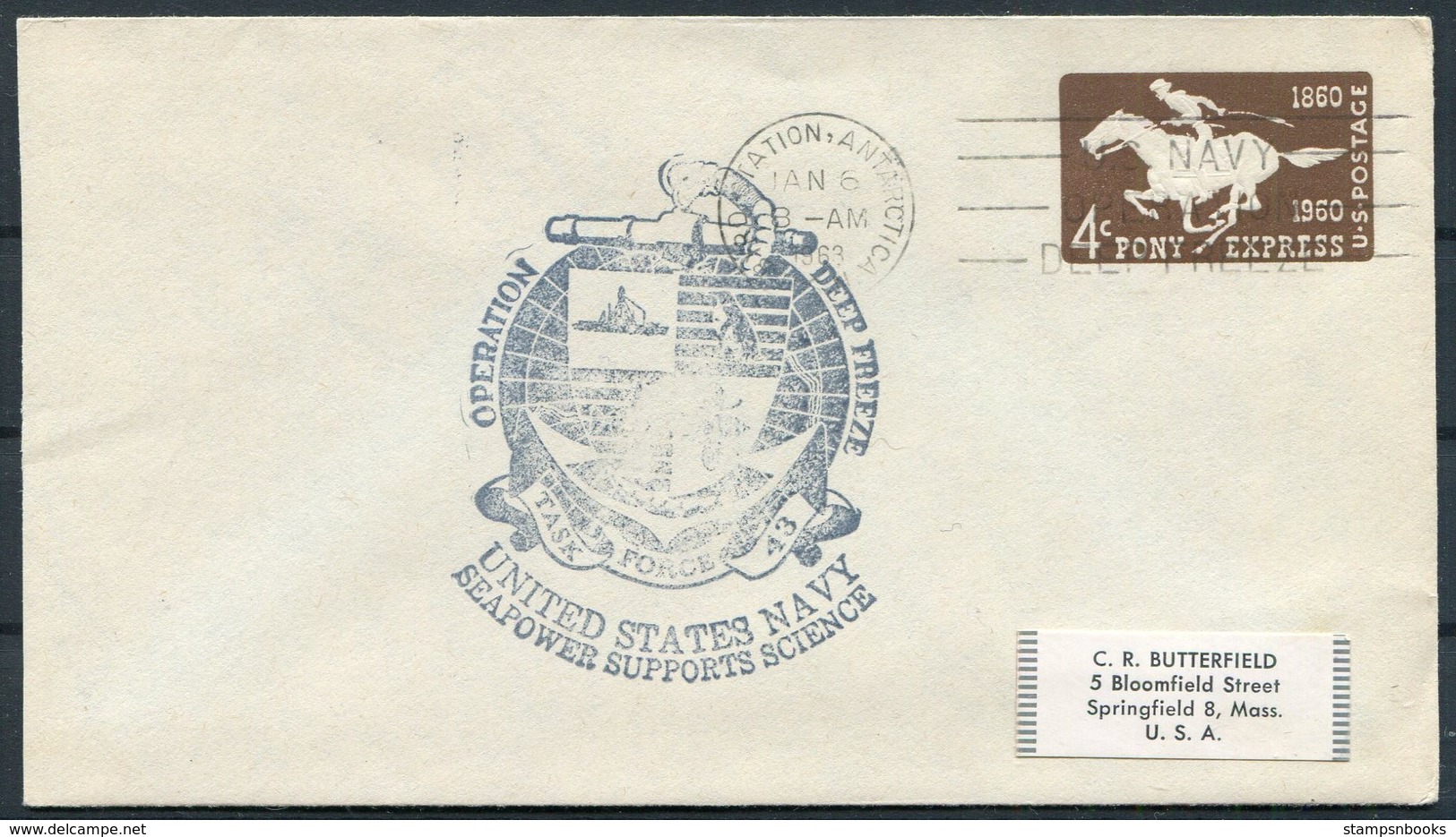 1963 USA Antarctica US Navy Stationery. Operation Deep Freeze. Byrd Station - Polar Ships & Icebreakers