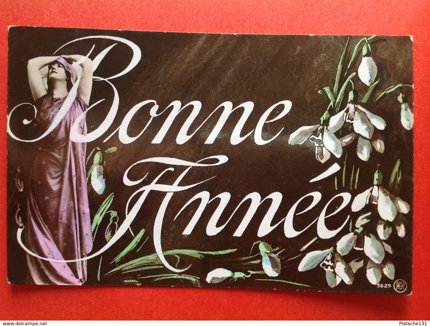 1908 - ART NOUVEAU - BONNE ANNEE - DAME EN BLOEMEN - FEMME ET FLEURS - Nouvel An