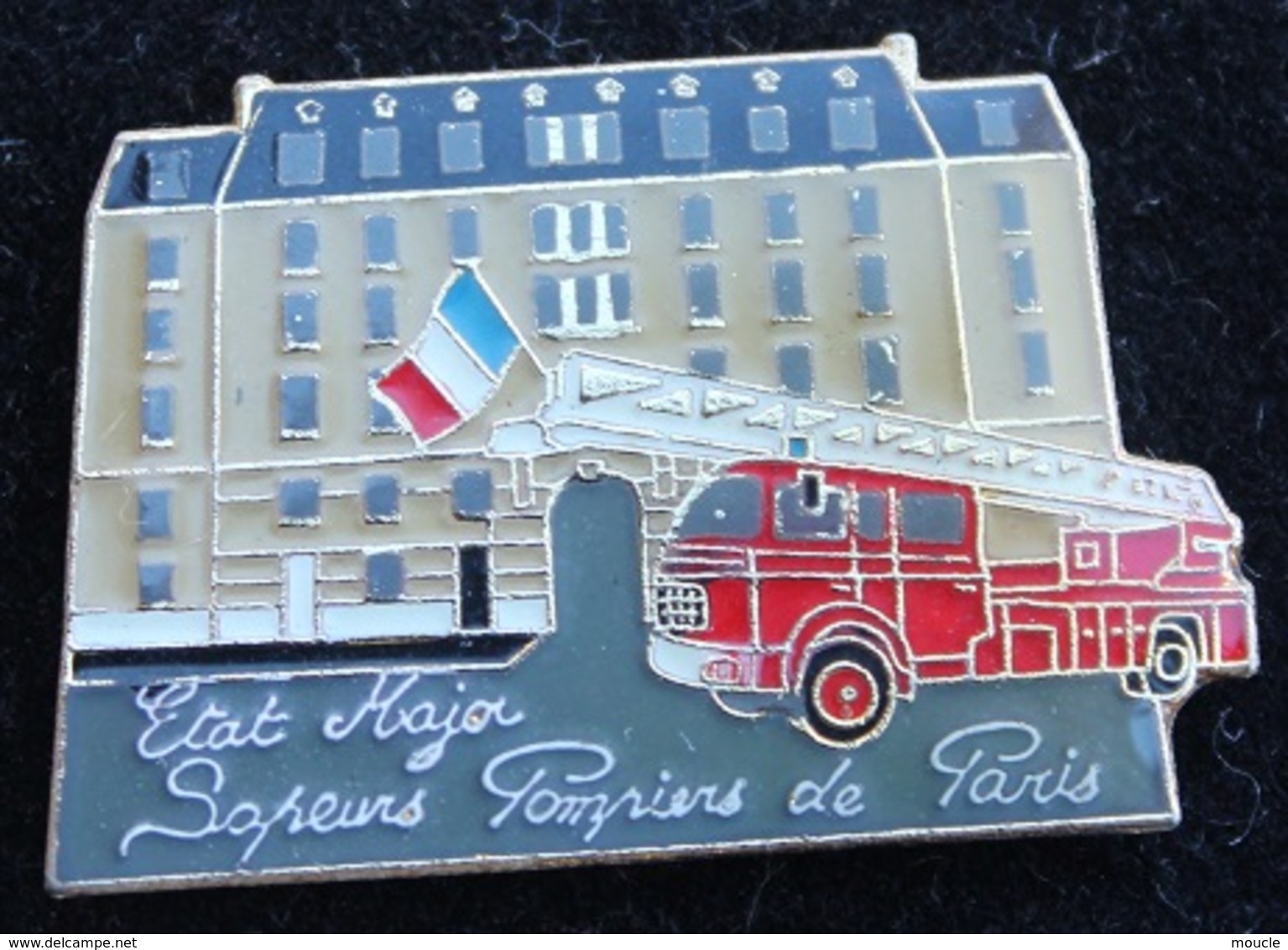 ETAT MAJOR DES  SAPEURS POMPIERS DE PARIS - GRANDE ECHELLE - DRAPEAU FRANCAIS   -  (21) - Feuerwehr