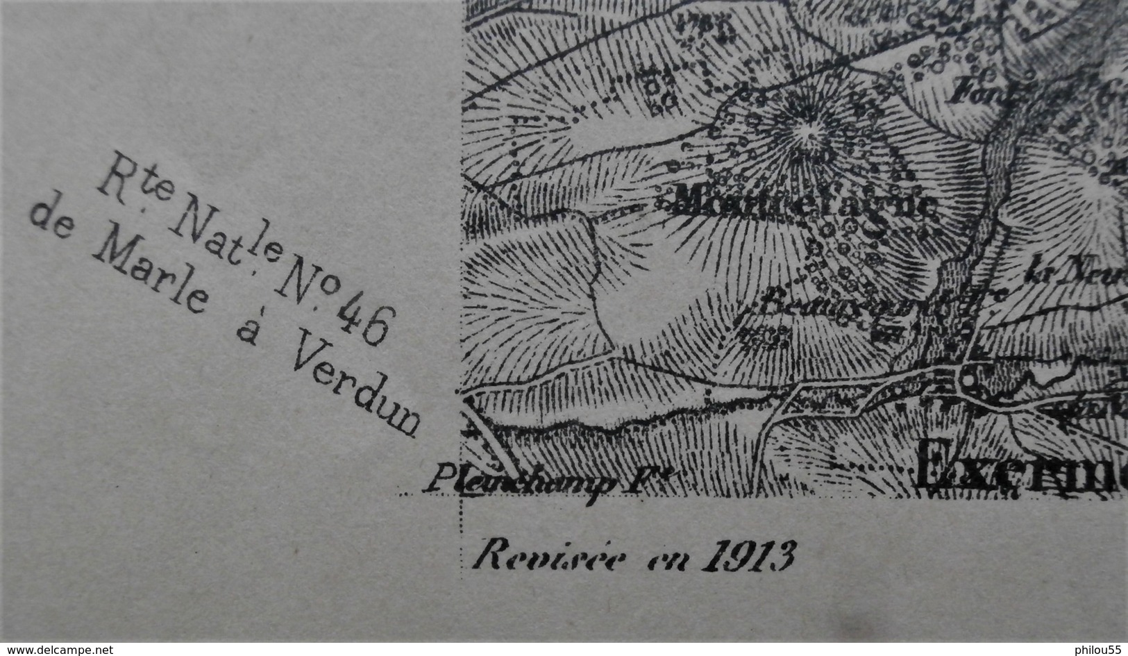 55 VERDUN Carte TOPOGRAPHIQUE Revisee En 1913  Edition Provisoire - Cartes Topographiques