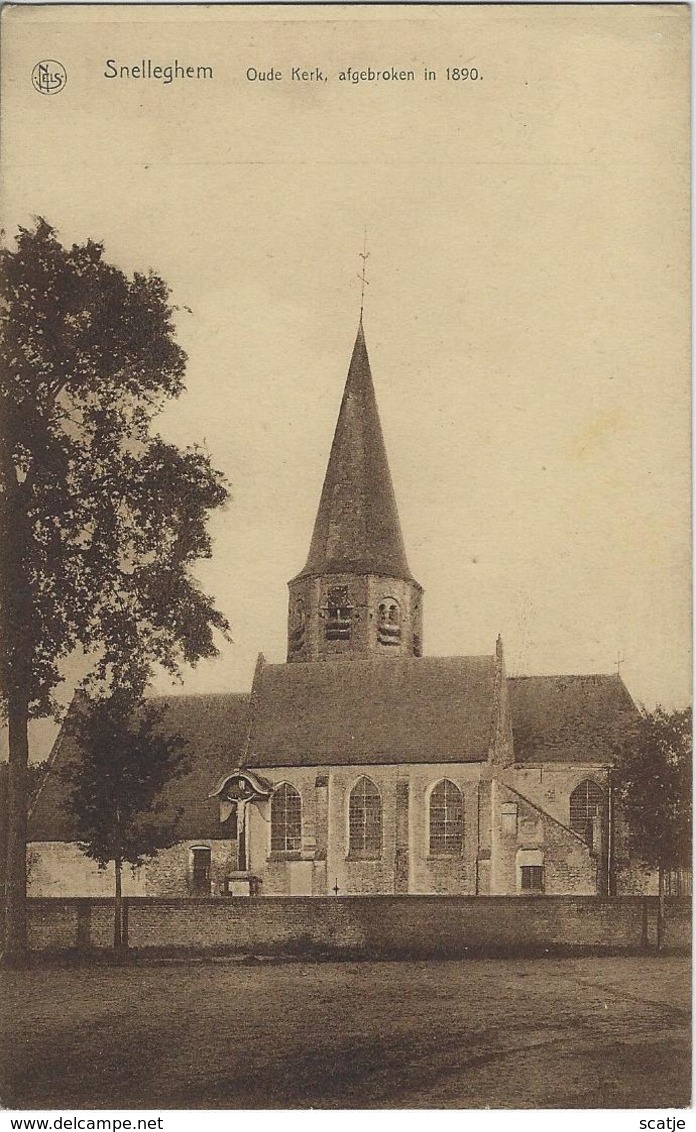 Snelleghem   -   Oude Kerk,  Afgebroken In 1890    (AZ2000) - Jabbeke