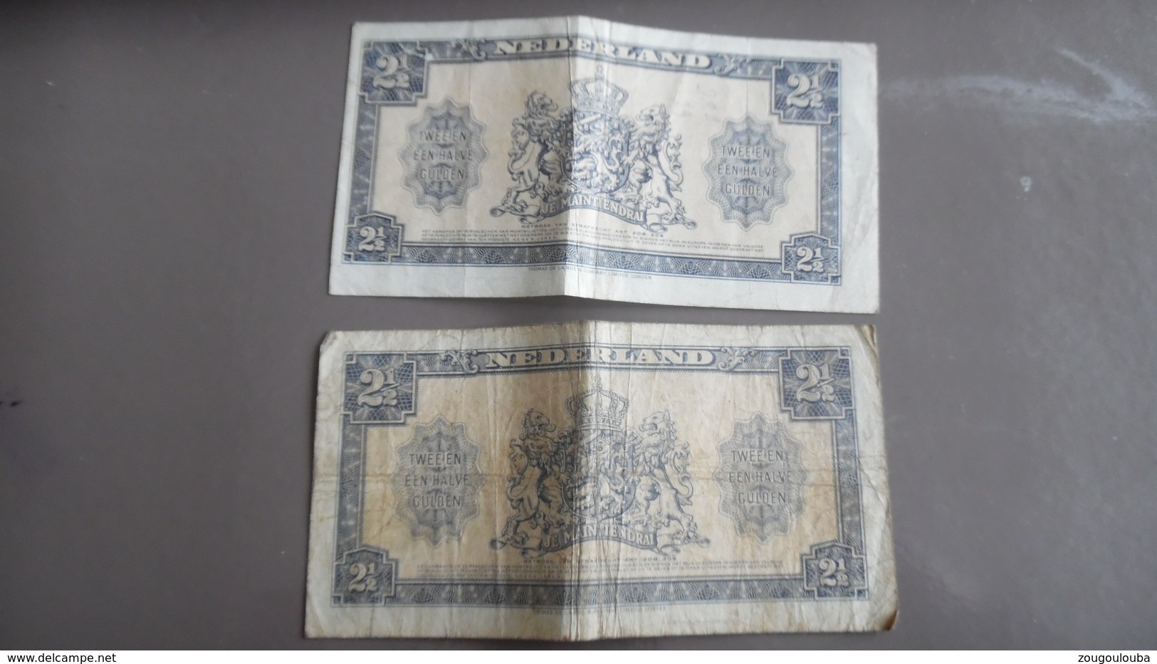 Pays Bas Nederland Lot De 2 Billet 2 1/2  De 1945 - Other & Unclassified