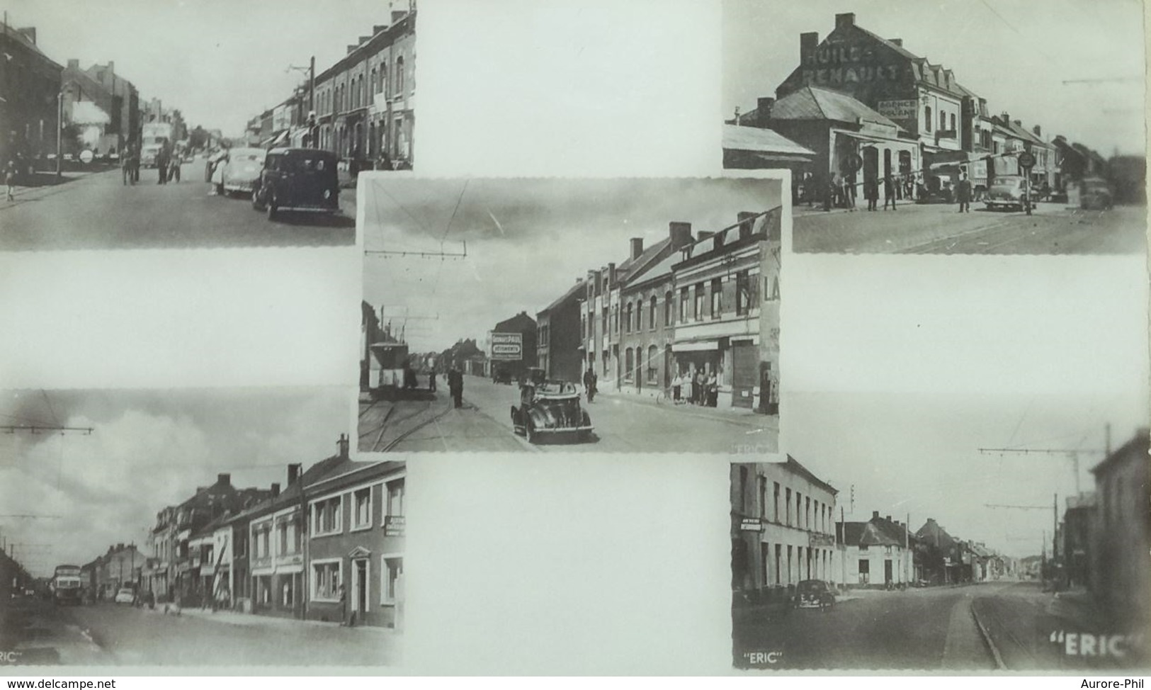 Quiévrain Quiévrechain Frontière Douane Avec Automobiles Et Tram / Souvenir Franco-Belge - Quiévrain