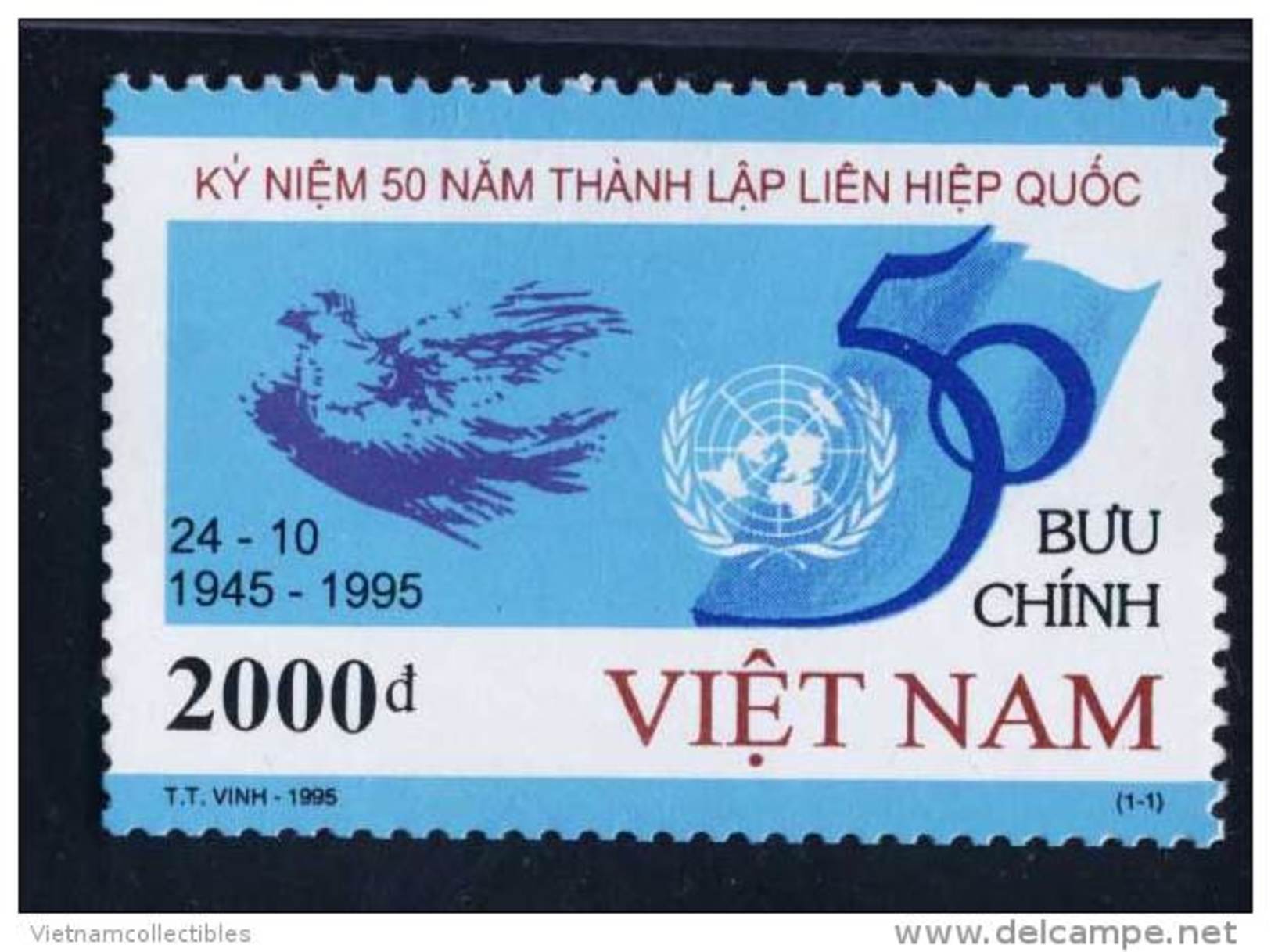 Vietnam Viet Nam MNH Perf Stamp 1995 : 50th Anniversary Of United Nations Organisation / Picasso / Bird (Ms719) - Vietnam