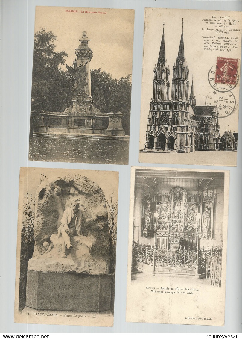 CPA, D.59, Lot De 50 Cartes Postales Anciennes ,du Département Du Nord, 1900 - 1950 - Autres & Non Classés