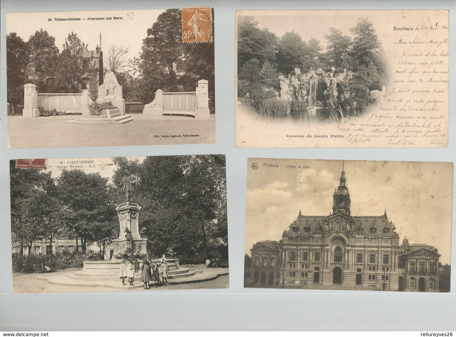 CPA, D.59, Lot De 50 Cartes Postales Anciennes ,du Département Du Nord, 1900 - 1950 - Autres & Non Classés