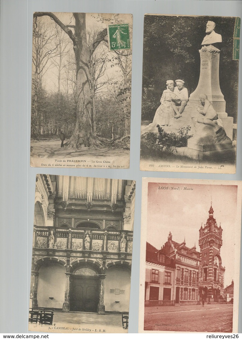 CPA, D.59, Lot de 50 Cartes postales Anciennes ,du département du Nord, 1900 - 1950