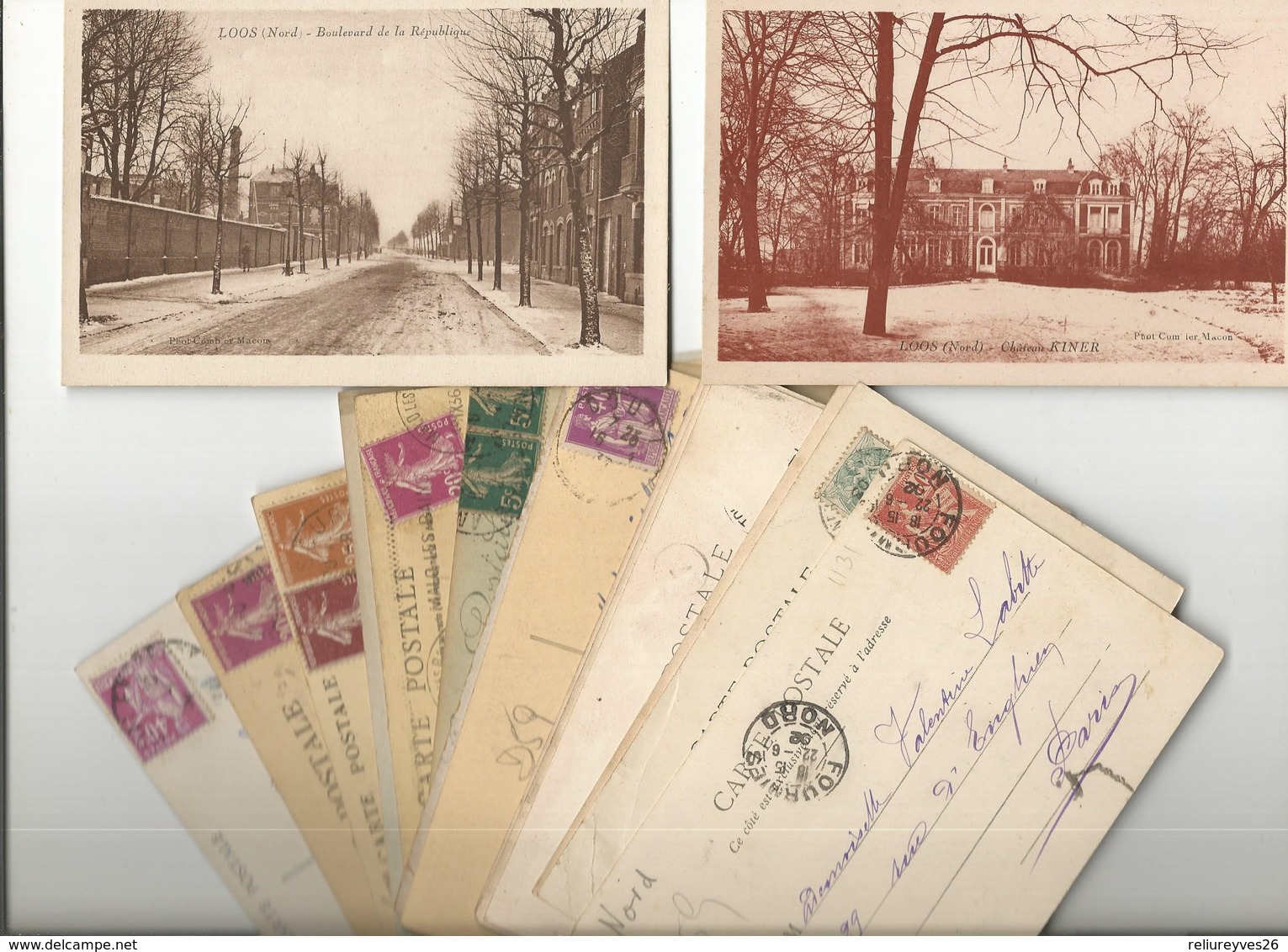 CPA, D.59, Lot de 50 Cartes postales Anciennes ,du département du Nord, 1900 - 1950