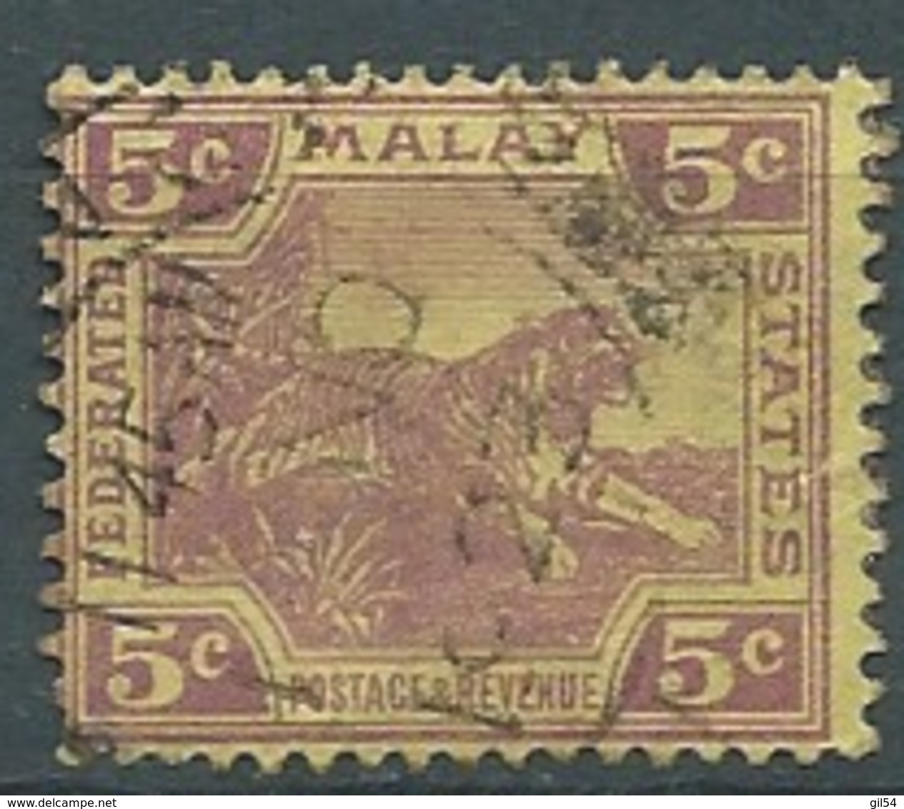 Etats Malais Fédérés   - Yvert N° 59 Oblitéré - Bce 18329 - Federated Malay States