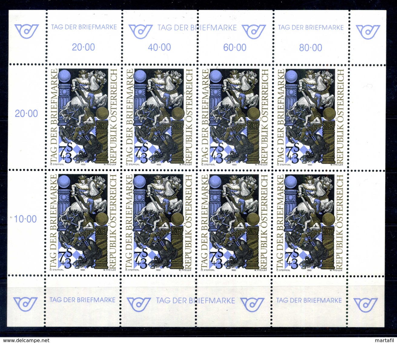 1993 AUSTRIA MINIFOGLIO MNH ** N.1925 - Blocks & Kleinbögen