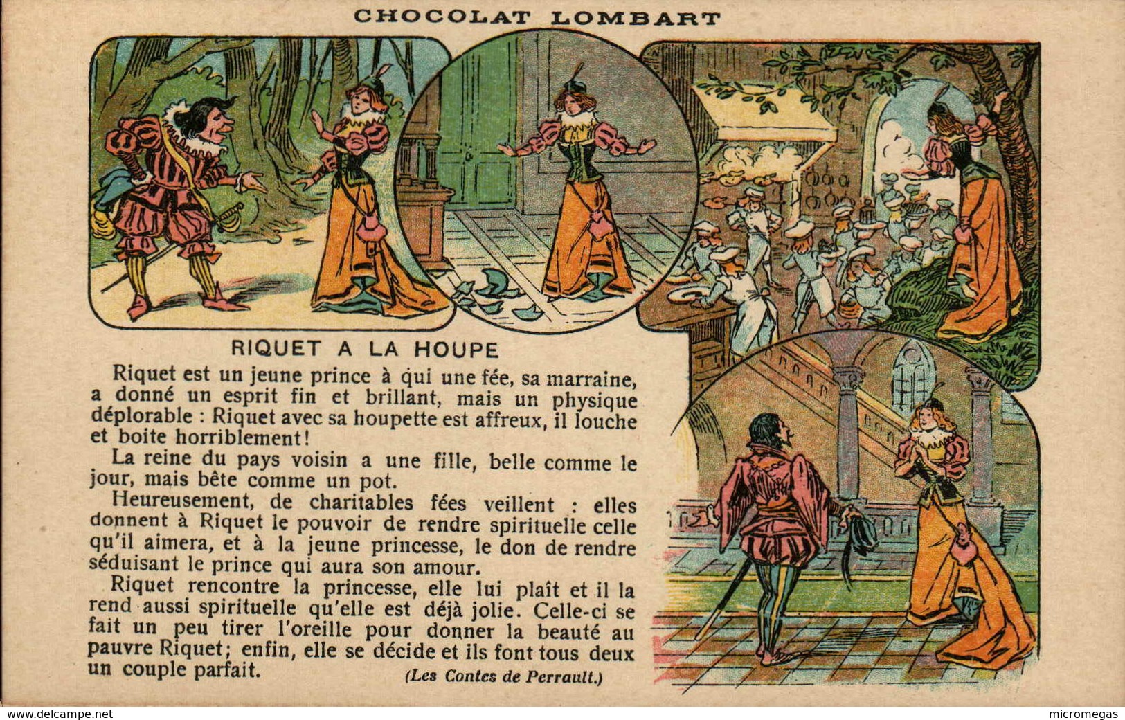 Contes De Perrault - RIQUET A LA HOUPE - Chocolat Lombart - Fairy Tales, Popular Stories & Legends