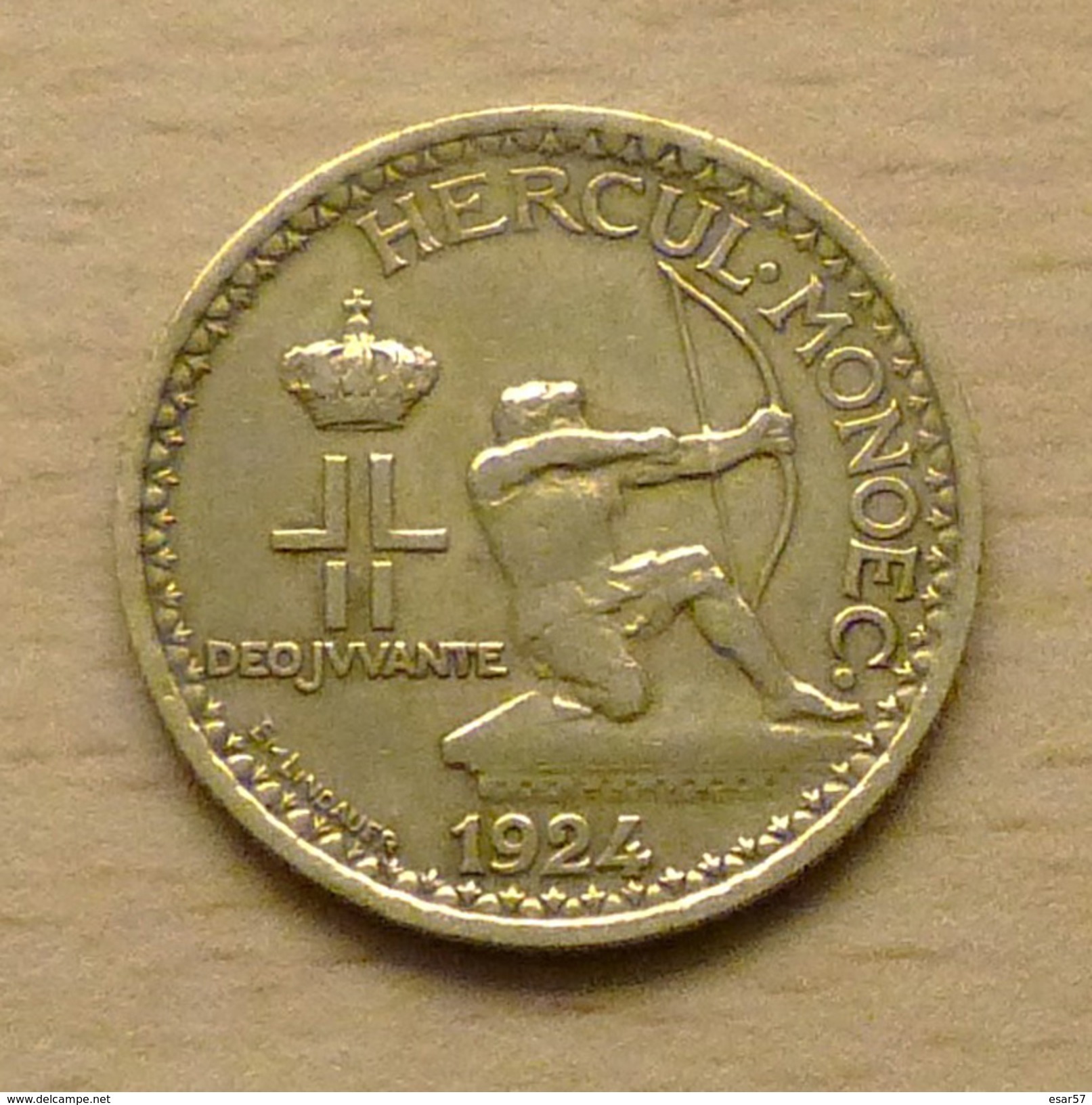 MONACO 1 Franc 1924 De Qualité - 1922-1949 Louis II