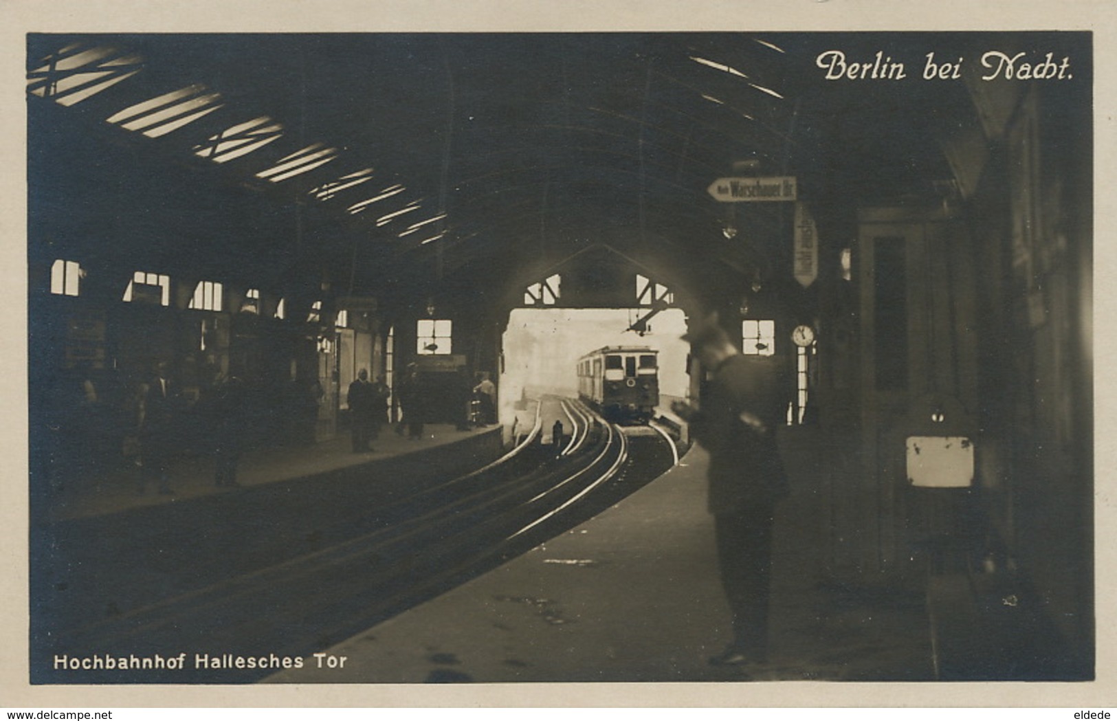 Berlin Real Photo Subway Metropolitain Metro Warschauer Station Sign . Warsaw - Autres & Non Classés