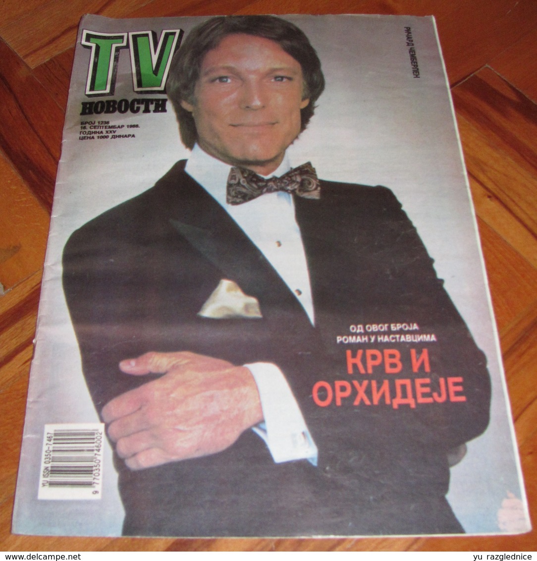 Richard Chamberlain TV NOVOSTI Yugoslavian September 1988 VERY RARE ITEM - Magazines