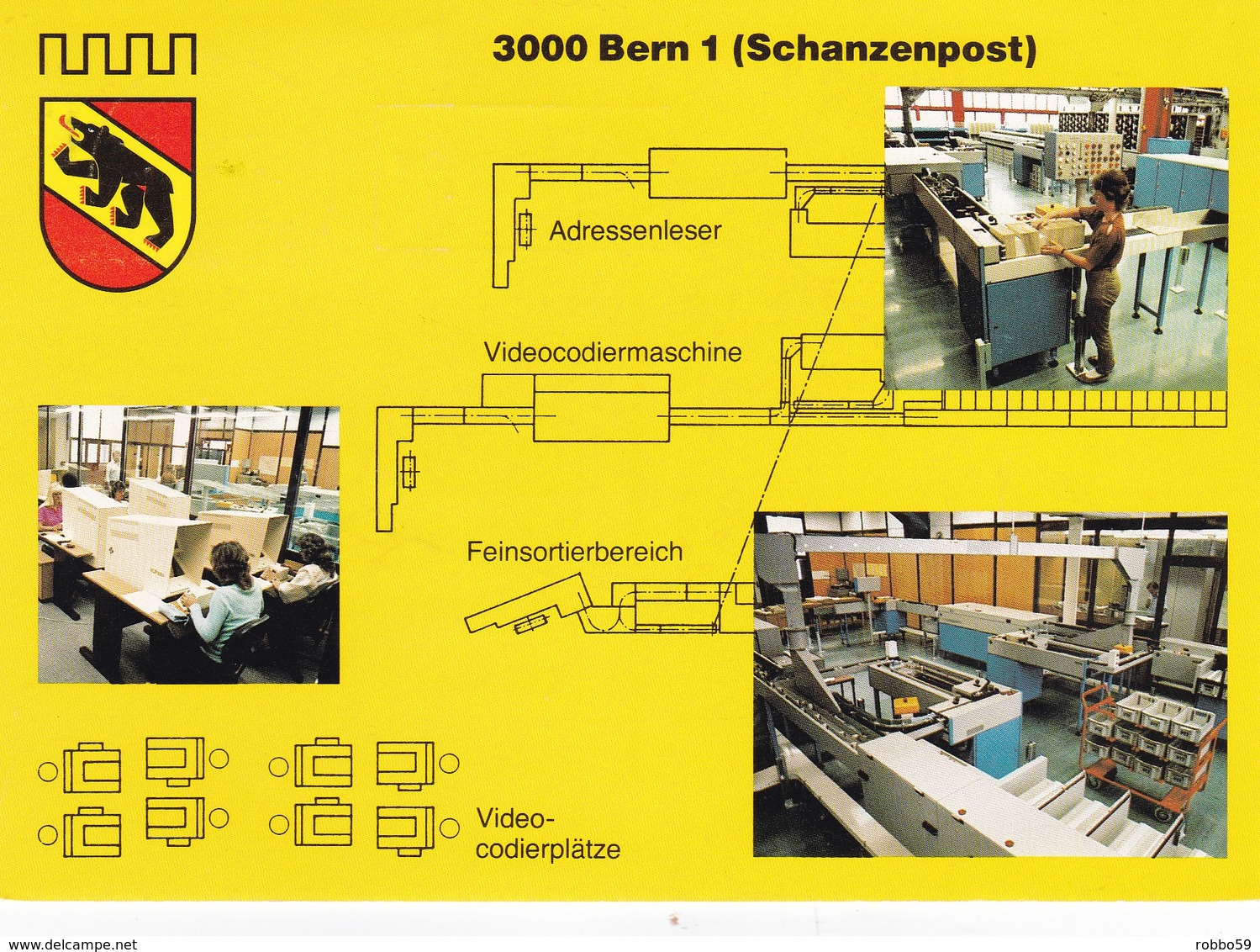 Switzerland PTT 1986 First Automatic Adress Machine Bern Postmark - Covers & Documents