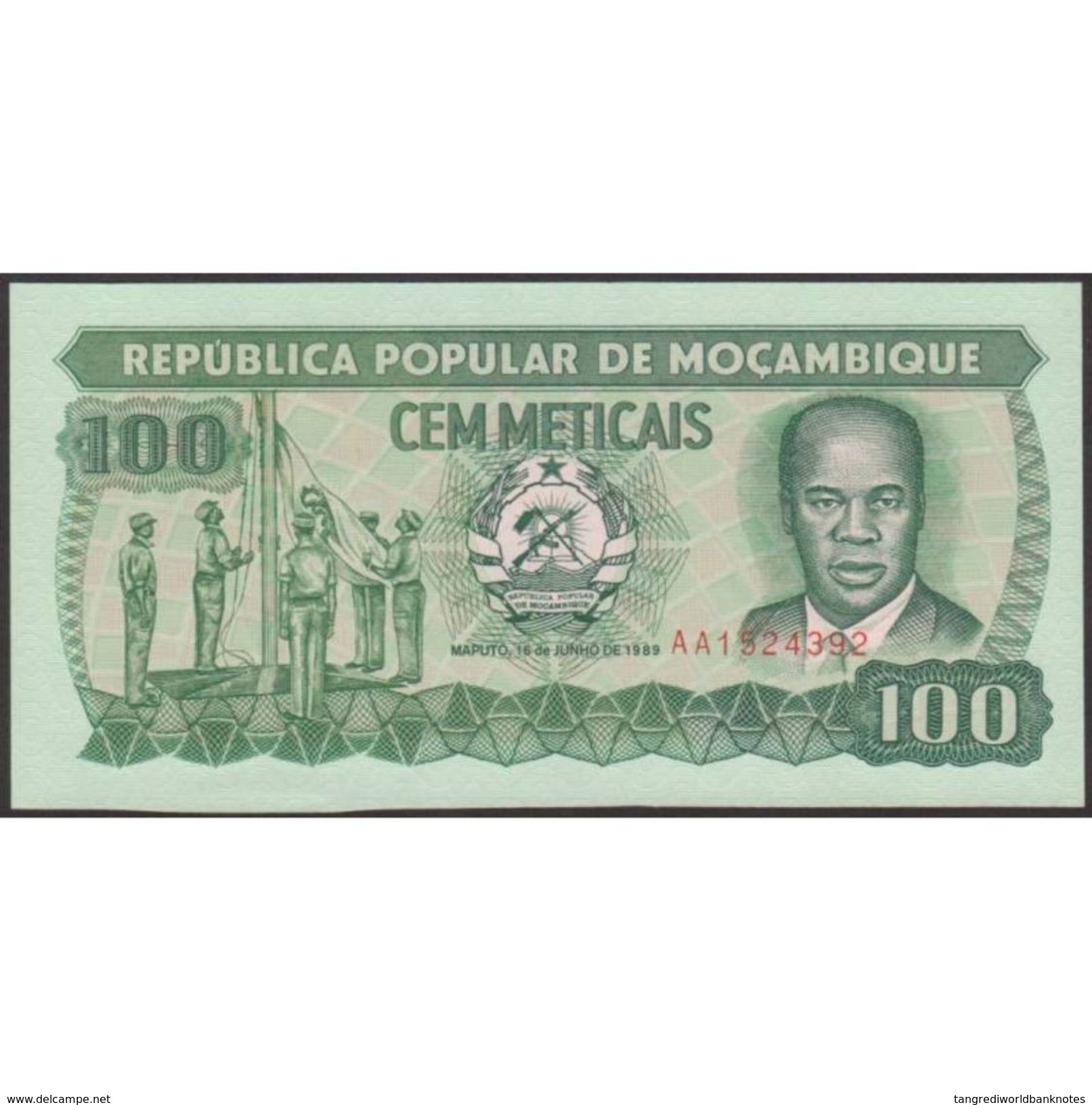 TWN - MOZAMBIQUE 130c - 100 Meticais 16.6.1989 Prefix AA UNC - Mozambico