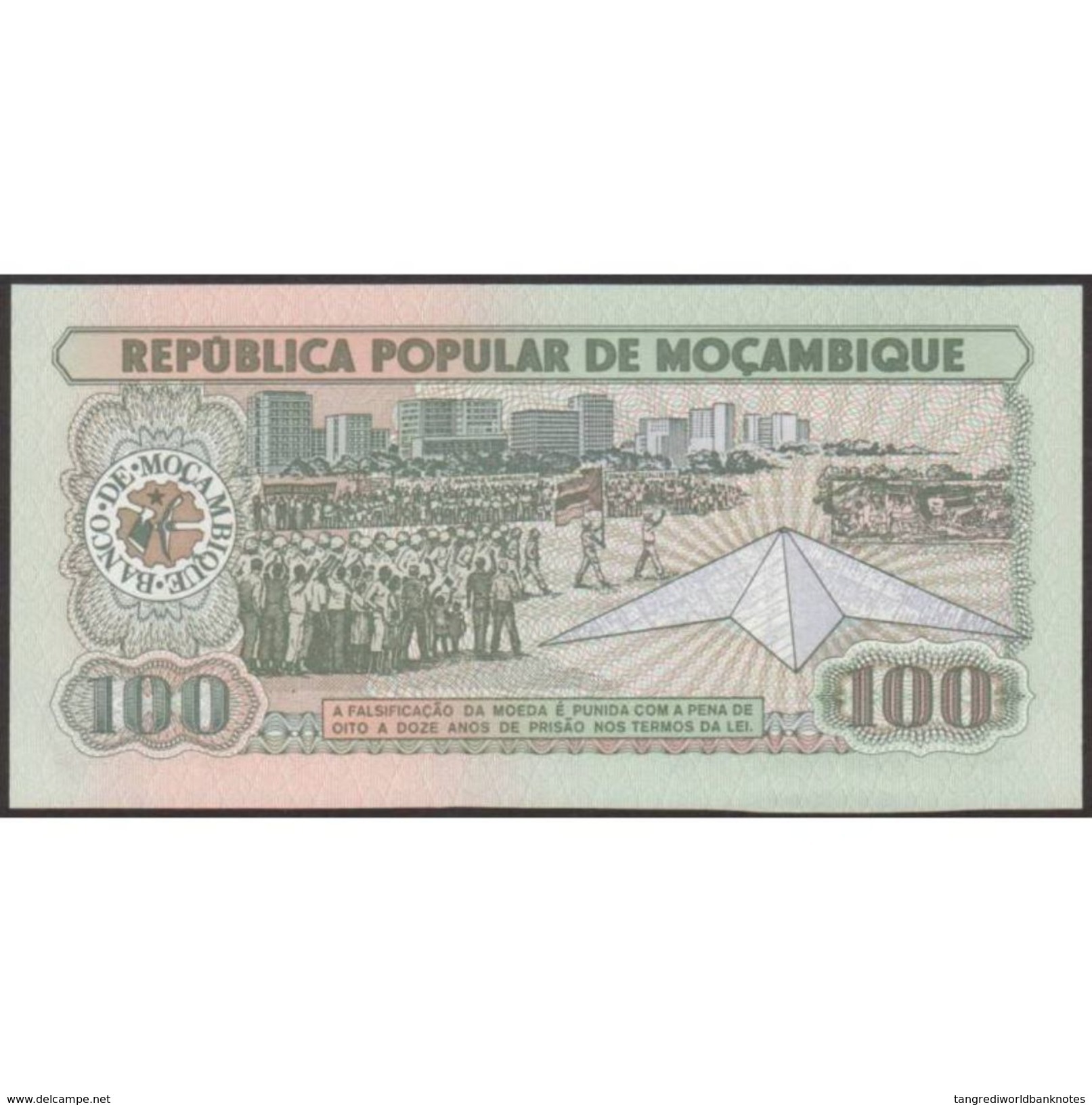 TWN - MOZAMBIQUE 130c - 100 Meticais 16.6.1989 Prefix AA UNC - Mozambico