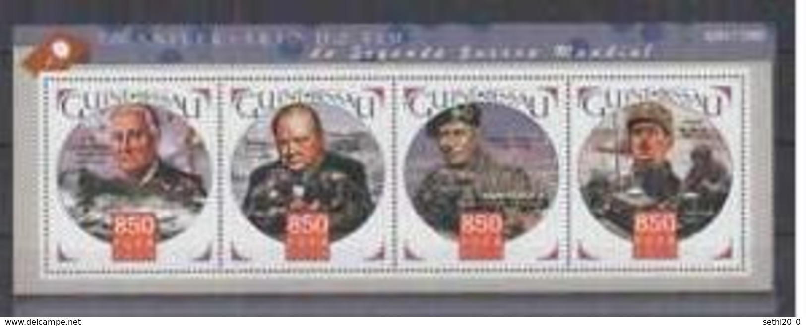 Guinée Bissau 2015 Charles De GAULLE Sir Winston CHURCHILL Franklin Delano ROOSEVELT Bernard MONTGOMERY   MNH - De Gaulle (Général)