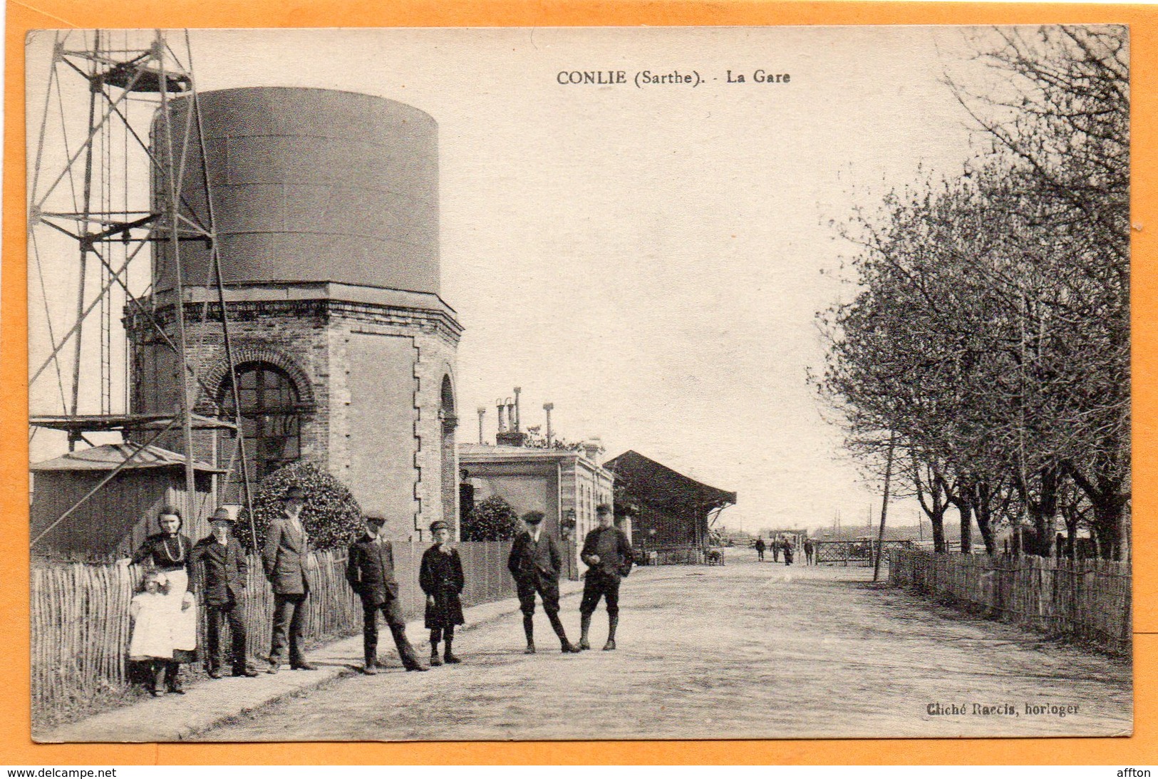 Conlie La Gare France 1910 Postcard - Conlie