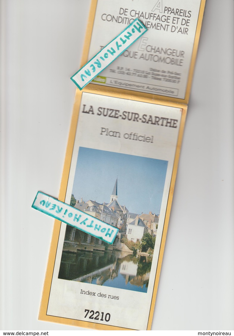 Vieux Papier:  Sarthe : LA SUZE Sur SARTHE ,  Brochure , Carte Plan , Pubs.... - Europe