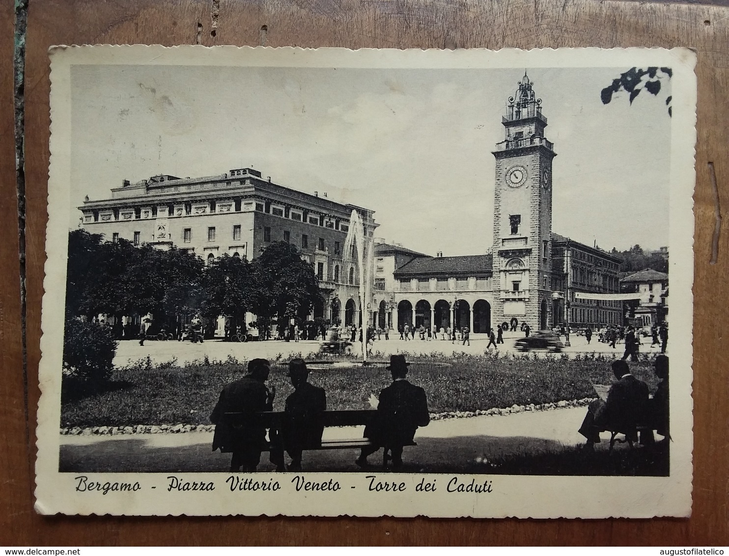 Bergamo - Piazza Vittorio 1939 - Cartolina Viaggiata + Spese Postali - Bergamo