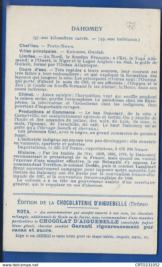 Les Colonies FRANCAISES   Afrique: DAHOMEY - Cartes Géographiques