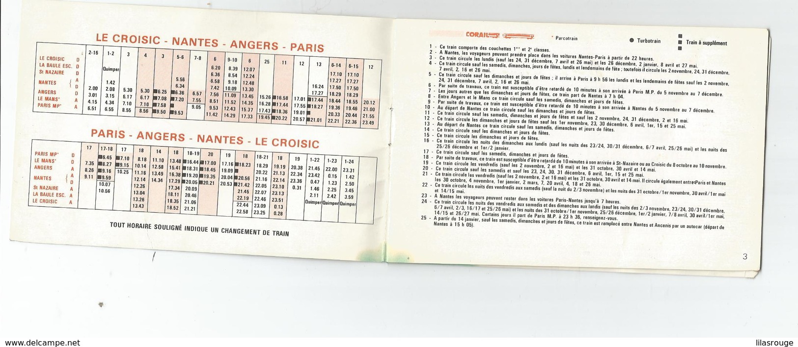 SNCF Horaires Des Principaux Trains   Du 30 Septembre  1979 Au 31 Mai 1980 - Europe