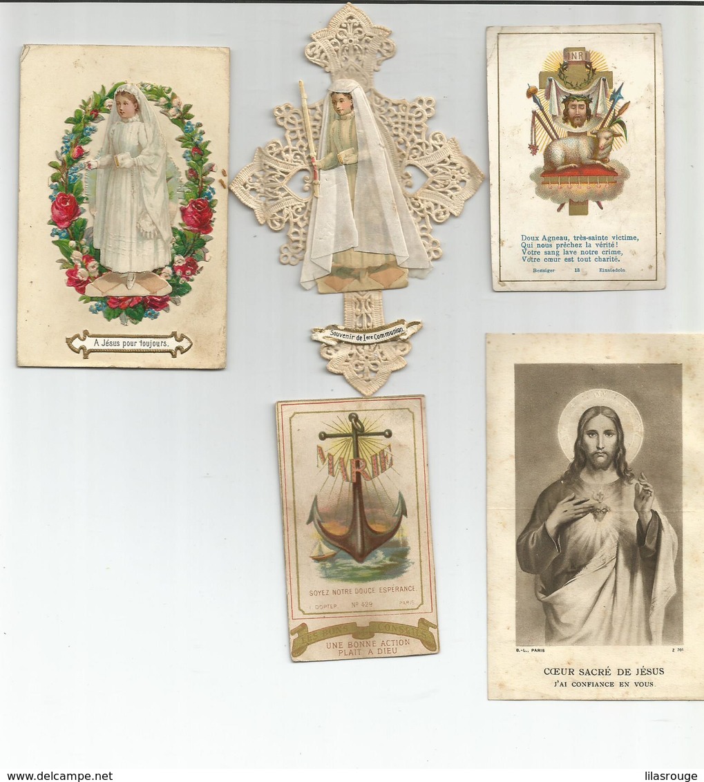 LOT 5 SOUVENIRS DE MA COMMUNION DONT 1 DE 1932 - Religion & Esotérisme