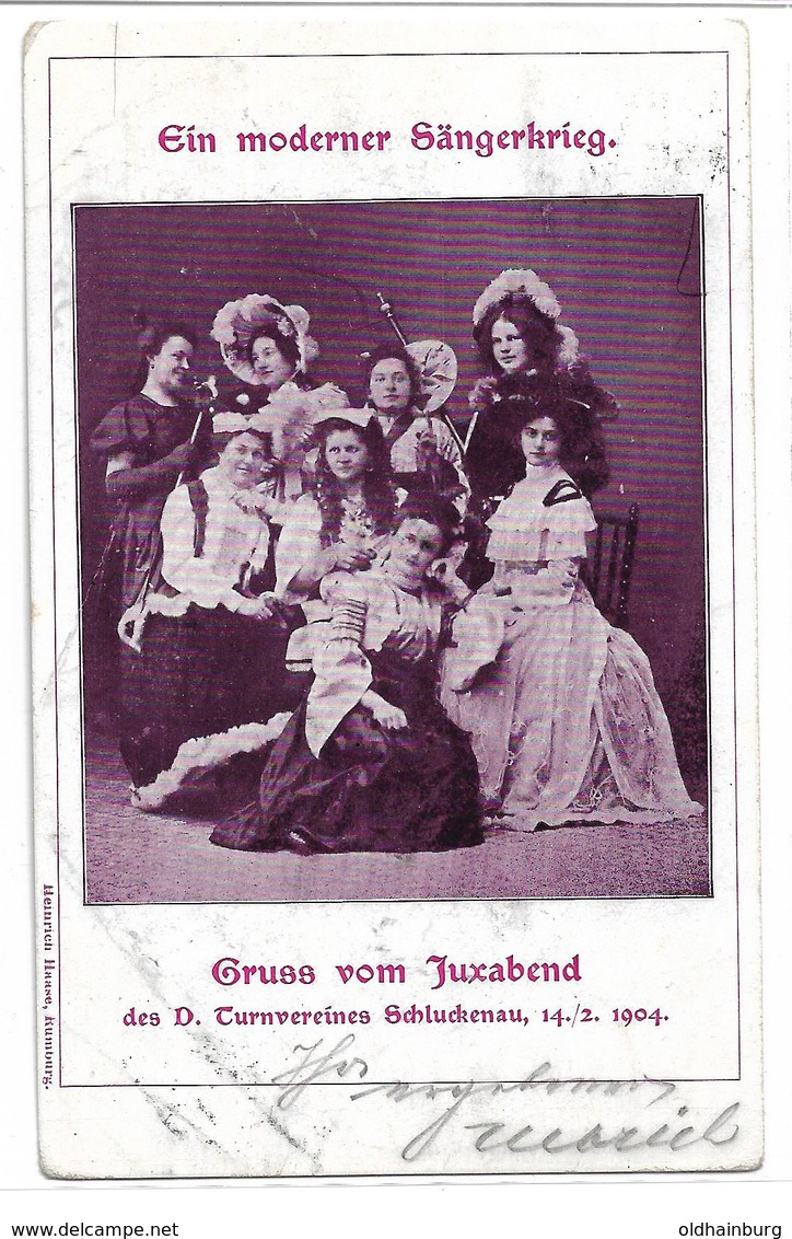 3030g: AK Altösterreich, Sudetenland, Juxabend Schluckenau 1904, RR - Czech Republic