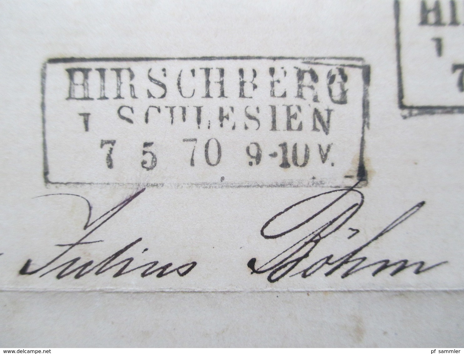 AD NDP 1870 Nr. 16 EF Mit Stempel K3 Hirschberg Schlesien Mit Inhalt! Firmenstempel Holzcement Nach Tarnowitz - Sonstige & Ohne Zuordnung