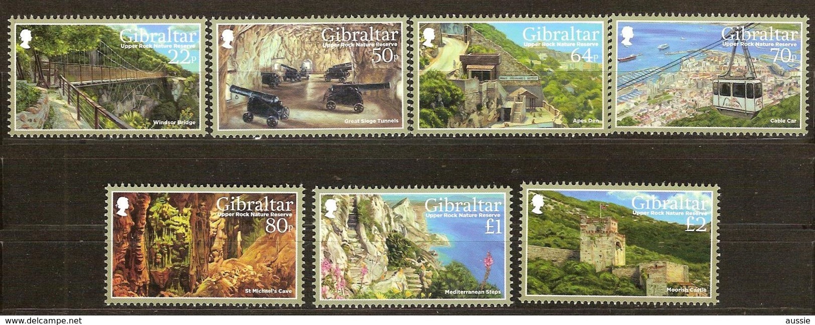 Gibraltar 2017 Micheln° 1819-1825 *** MNH Upper Rock Nature Reserve - Gibraltar