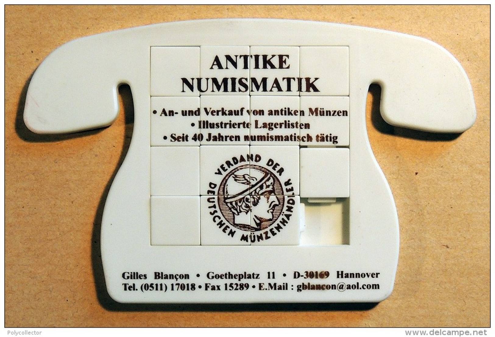 Taquin - Pousse Pousse - Antike Numismatik - Forme Téléphone - Allemagne - Brain Teasers, Brain Games