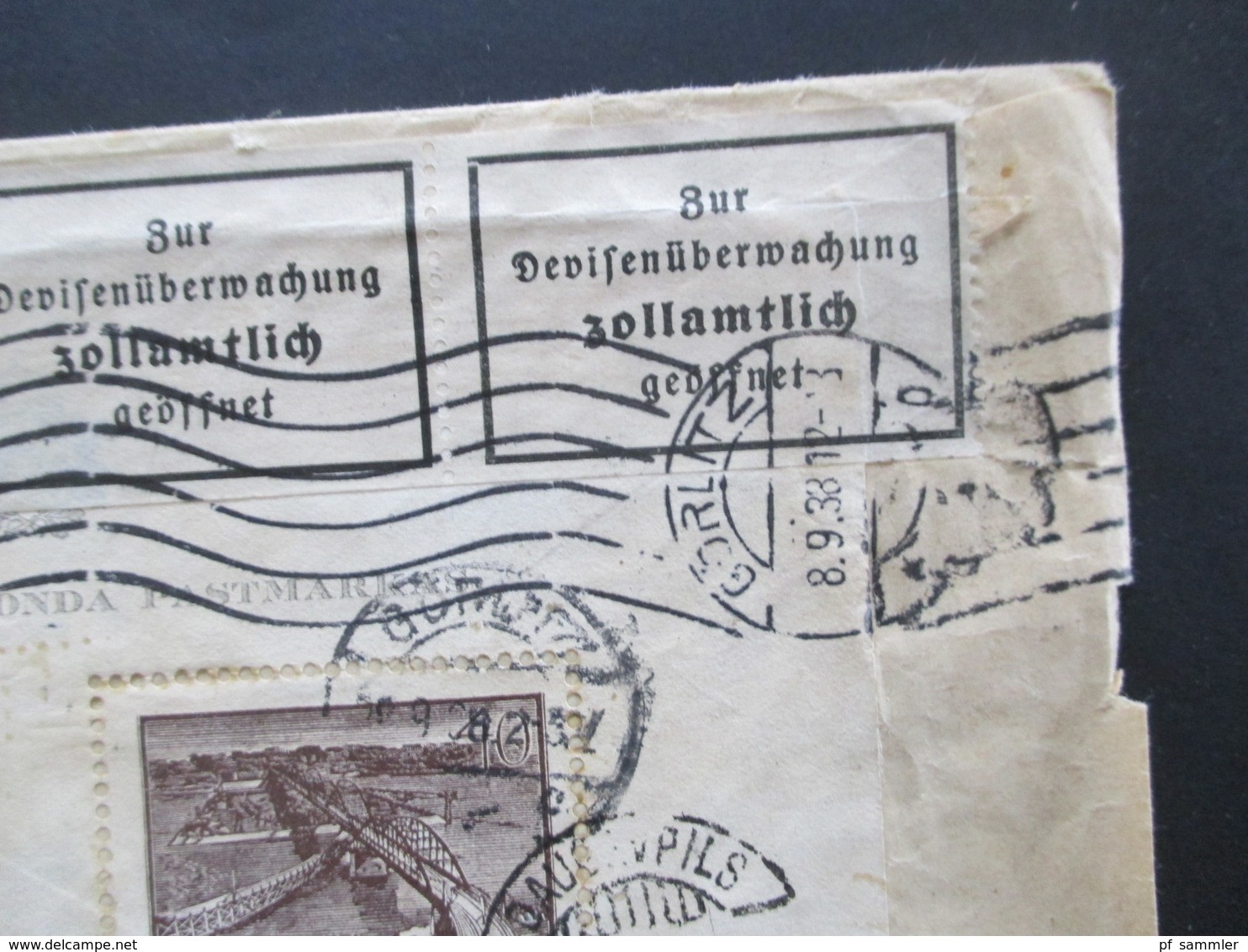 Lettland R-Brief Daugavpils 1938 Block 1 Zensur / Zoll Der Wehrmacht Bahnpost Marienburg - Eydtkuhnen Bedarf!!! - Lettonie