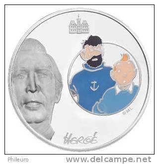 France 2007 : 1€1/2 "Tintin" (les Trois Pièces En BE, En Argent Et En Coffrets) - France