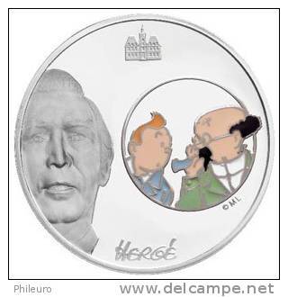 France 2007 : 1€1/2 "Tintin" (les Trois Pièces En BE, En Argent Et En Coffrets) - France