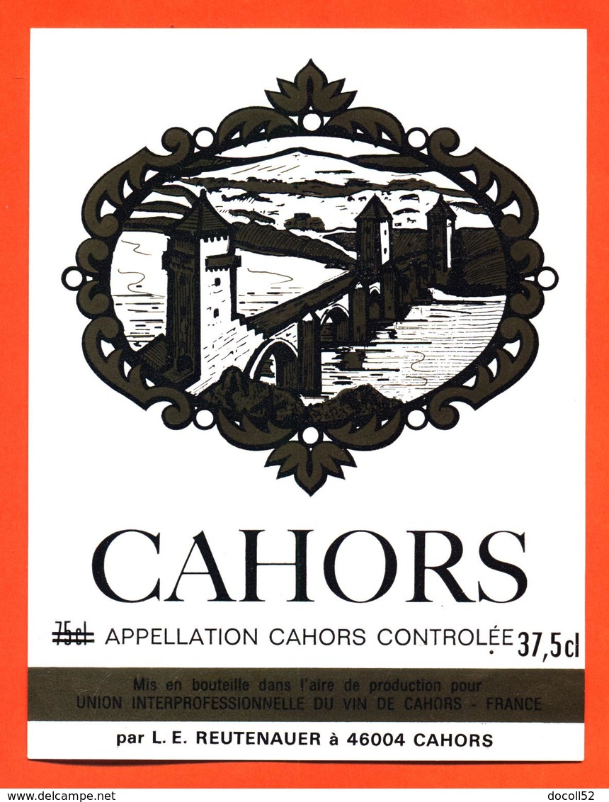 étiquette Vin De Cahors Union Interprofessionnelle Du Vin De Cahors L E Retenauer à Cahors - 37,5 Cl - Cahors