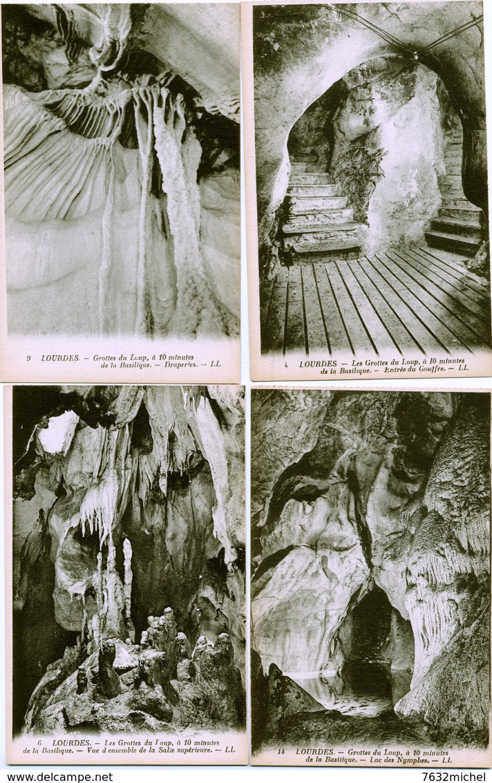 65 - LOURDES - 8 Cartes Des Grottes Du Loup - Lourdes