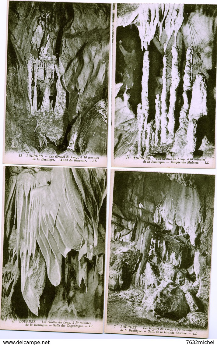 65 - LOURDES - 8 Cartes Des Grottes Du Loup - Lourdes