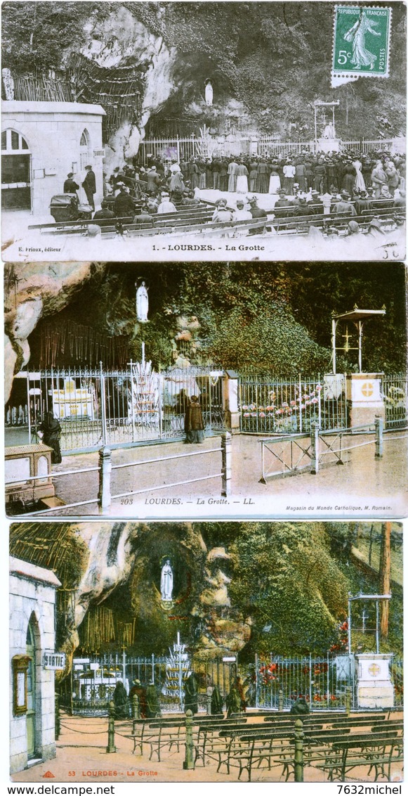 65 - LOURDES - 8 Cartes De La Grotte Miraculeuse - Lourdes