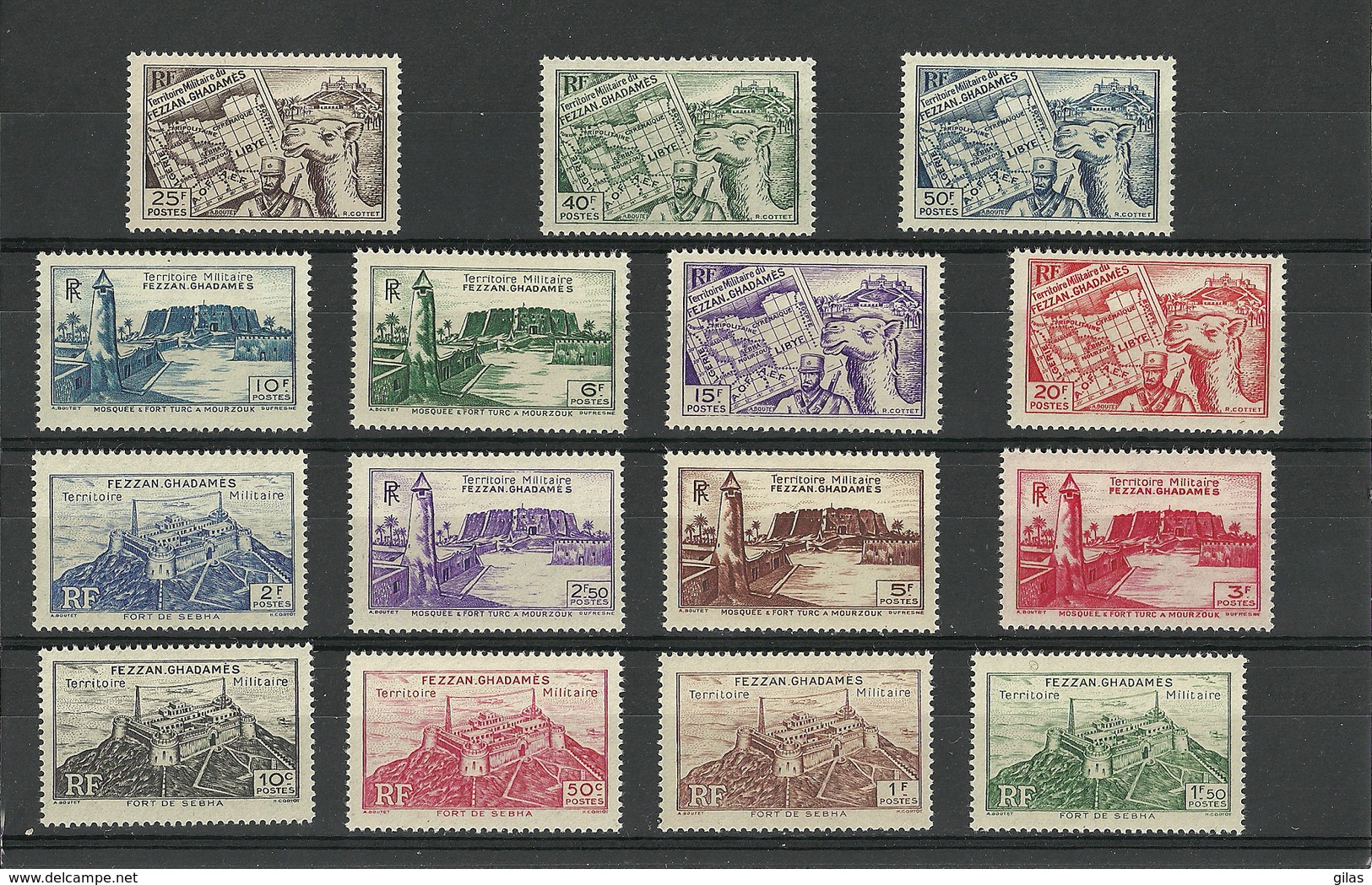 1946 FEZZAN Serie Ordinaria MNH - Fezzan & Ghadames