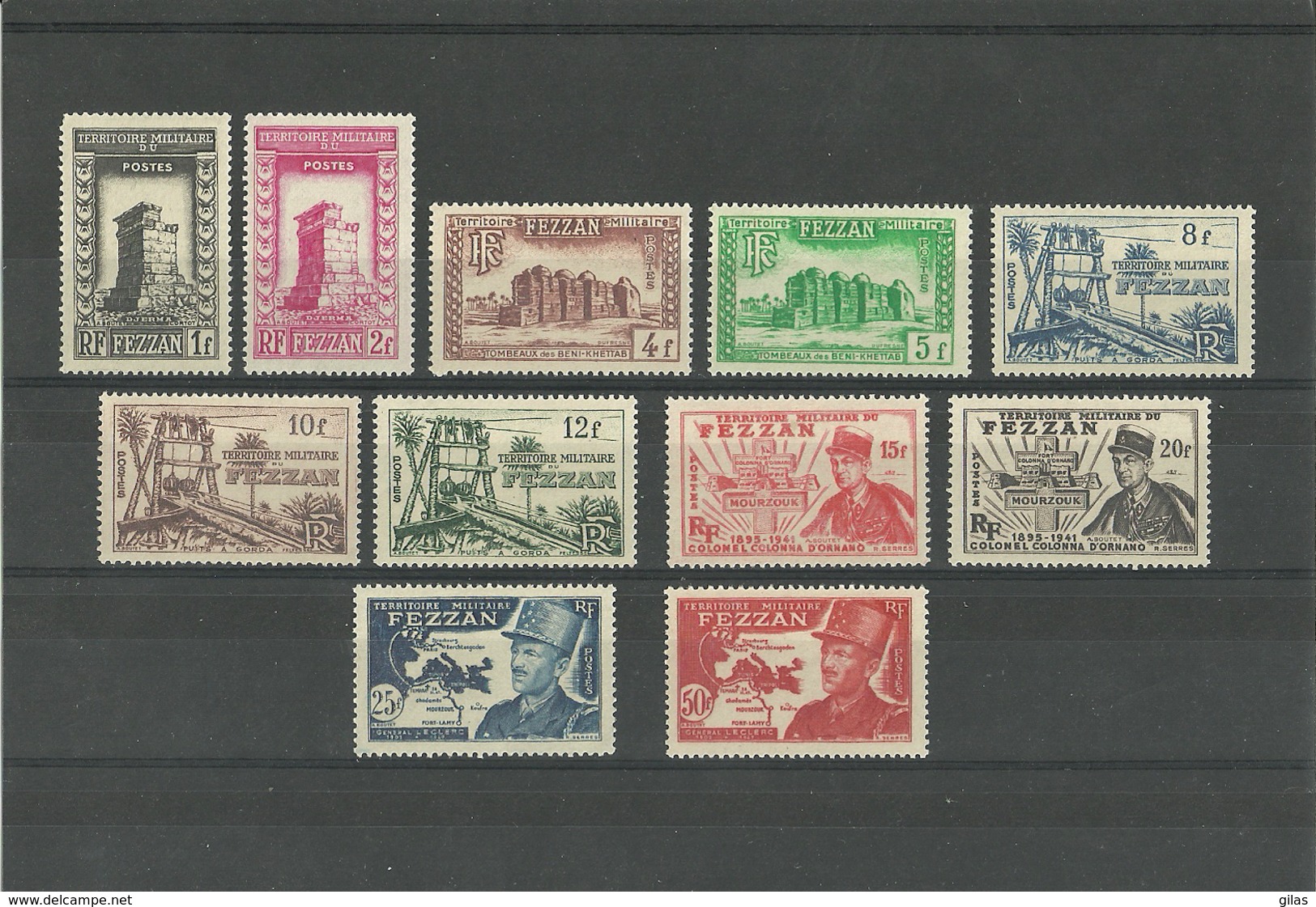 1949 FEZZAN Serie Ordinaria Cat 160 MNH - Fezzan & Ghadames